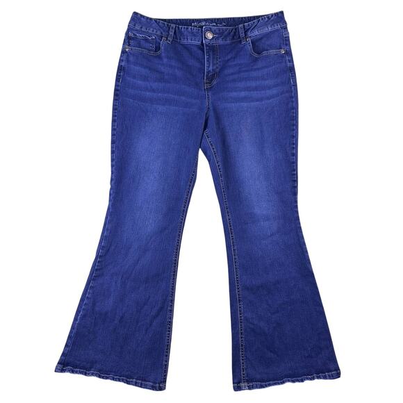 Maurices Denim - M Jeans Maurices Mid Rise Dark Wash Mid Rise Womens Blue Jeans Sz 16 Short